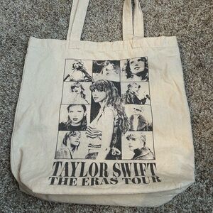 Taylor Swift The Eras Tour Beige Tote Bag